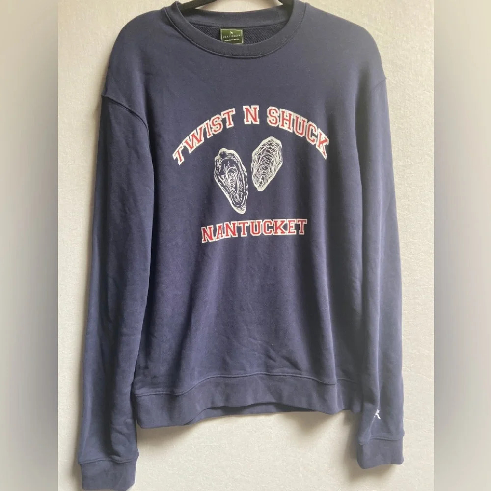 Inkerman Twist N Shuck Oyster Graphic Crewneck Cotton Sweatshirt M - 21.5 PTP